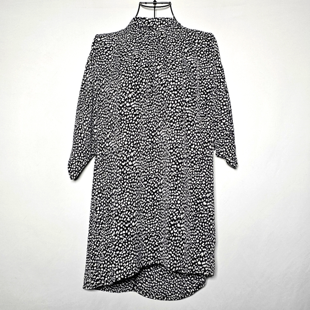 Annva short dolman sleeve mock neck tunic top large nwt